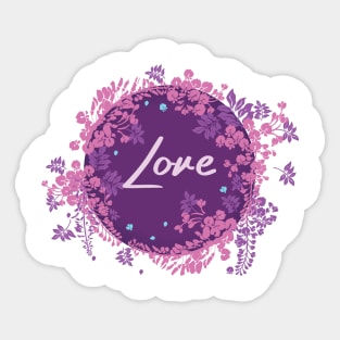 Love Flowers Sticker